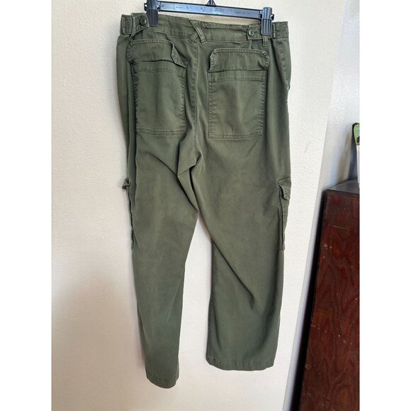 Universal Thread Womens Olive Cargo Pants Size 12 Utility Style Cotton Blend - Picture 2 of 6